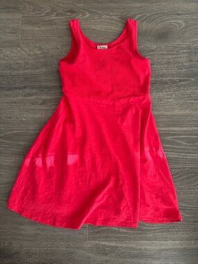 Next direct uk Girls' Bright red skater Tank Dress - age 12